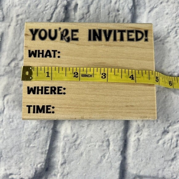 Invitation Rubber Stamp With Details, you're invited Stamp,rubber - Picture 3 of 8